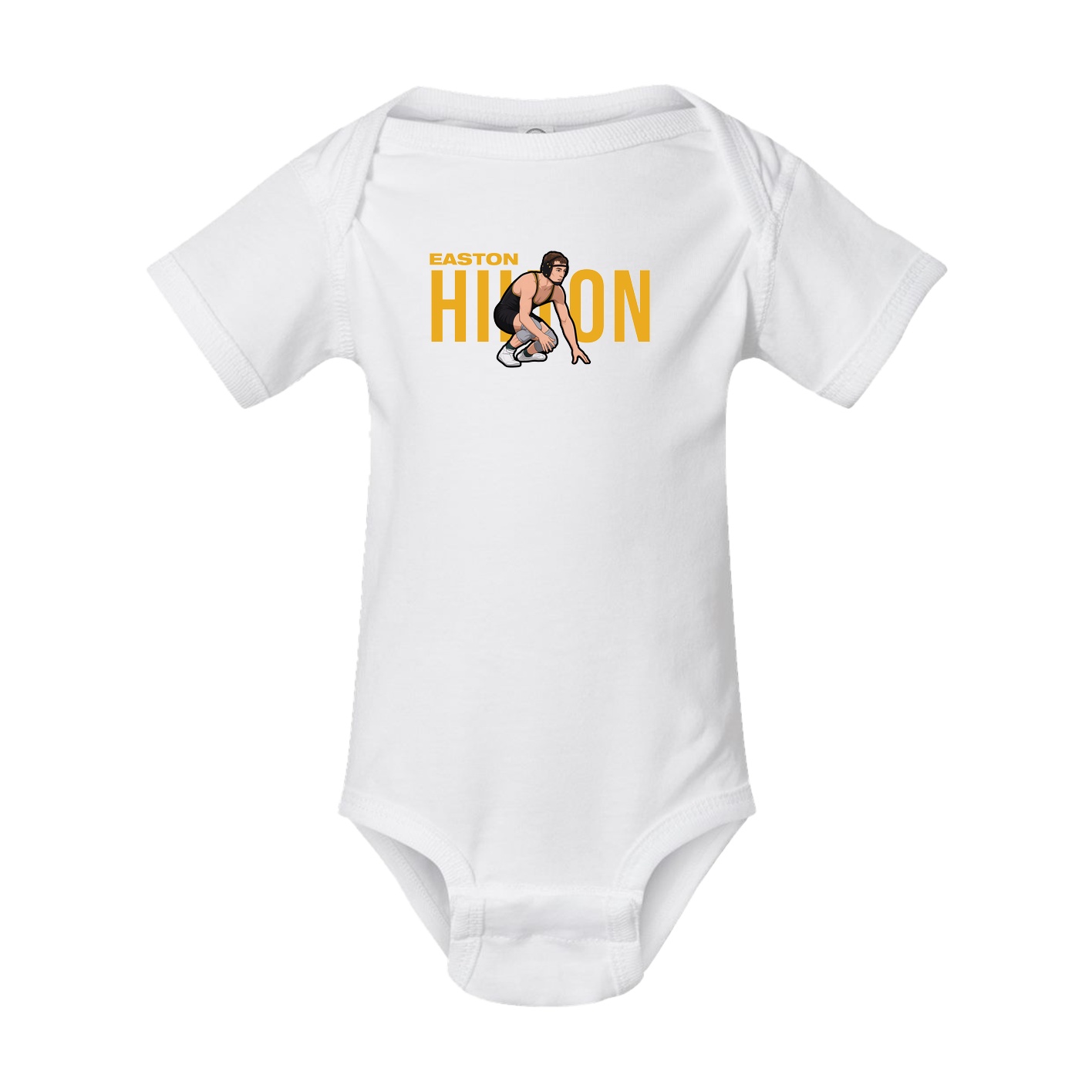 Baby Onesie — Player Name in White