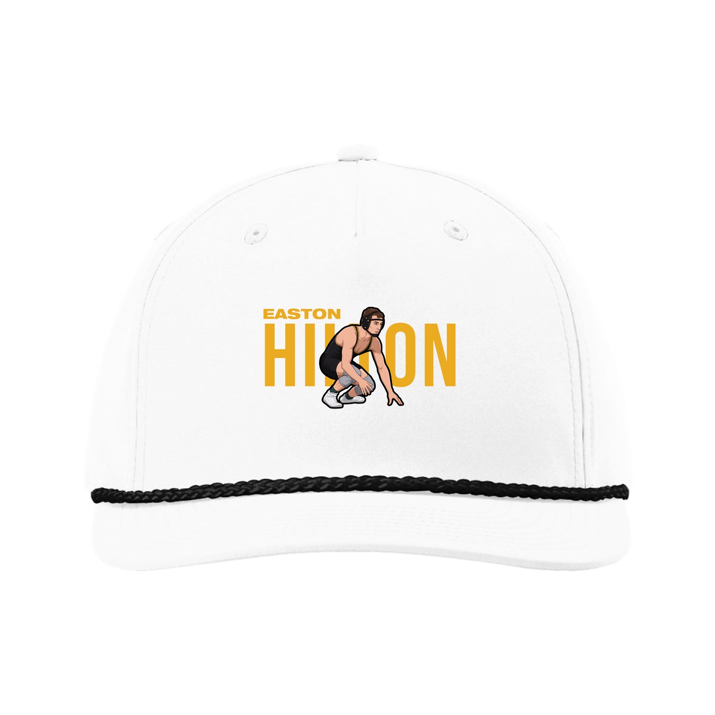 Five-Panel Classic Rope Cap — Player Name in White