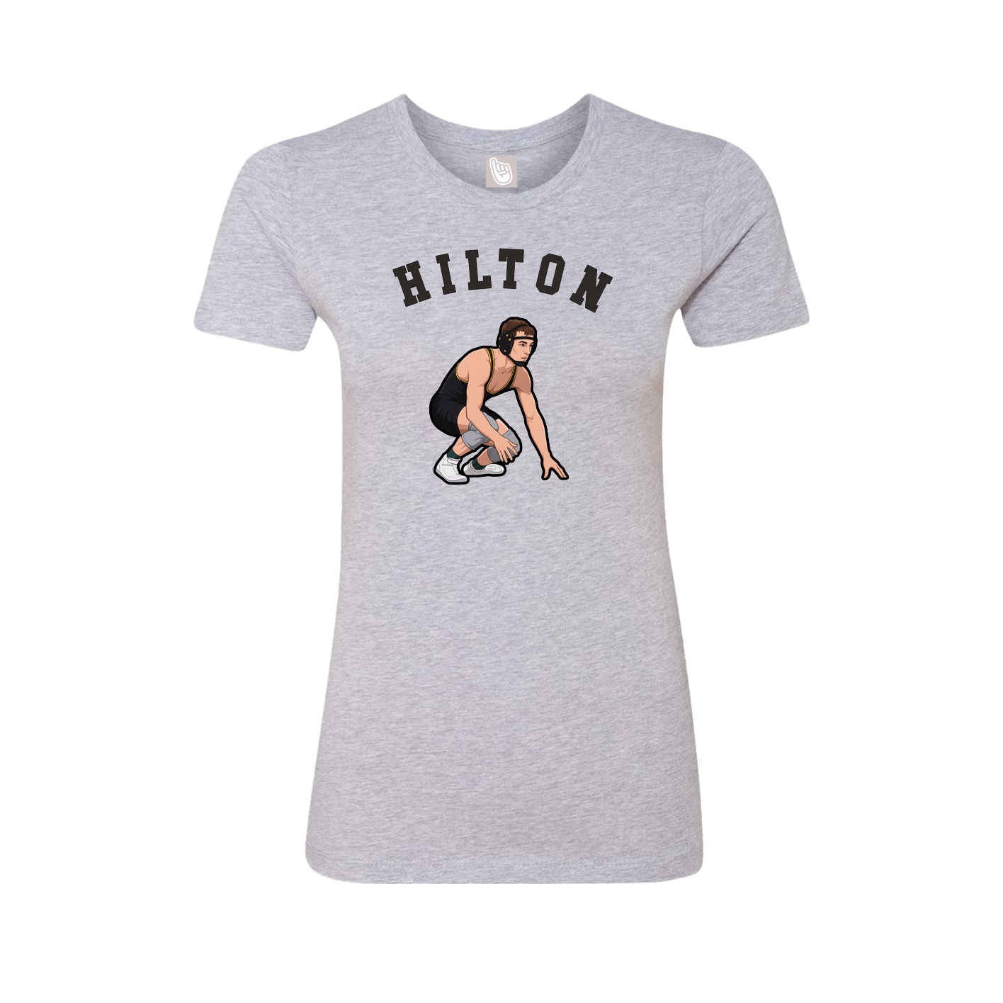 Fitted Women's Tee — Shirsey Arch in Grey