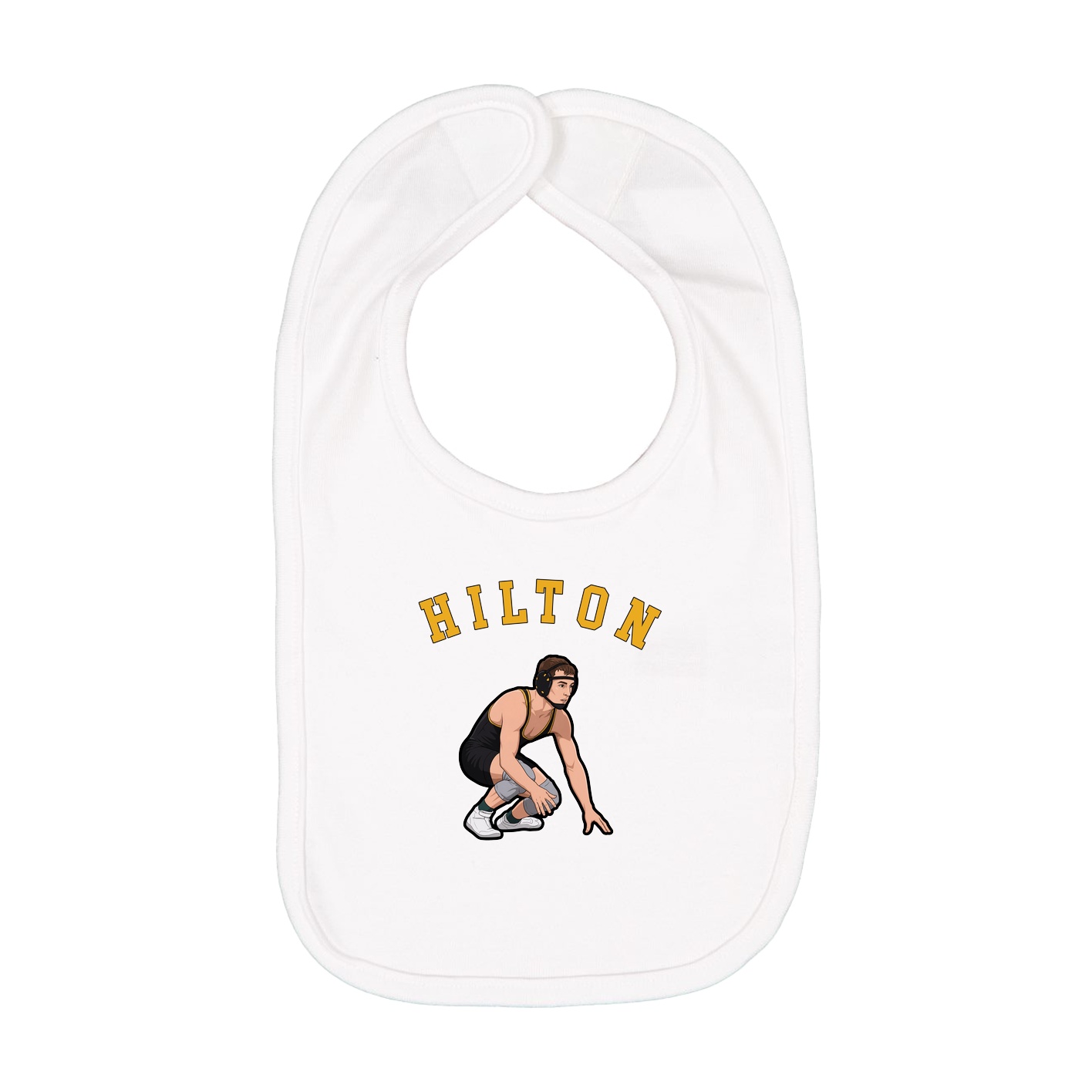 Infant Bib — Shirsey Arch in White
