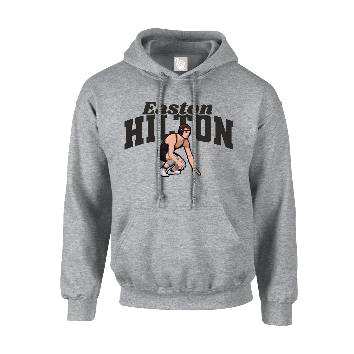 Youth Hoodie — Signature Arch in Grey