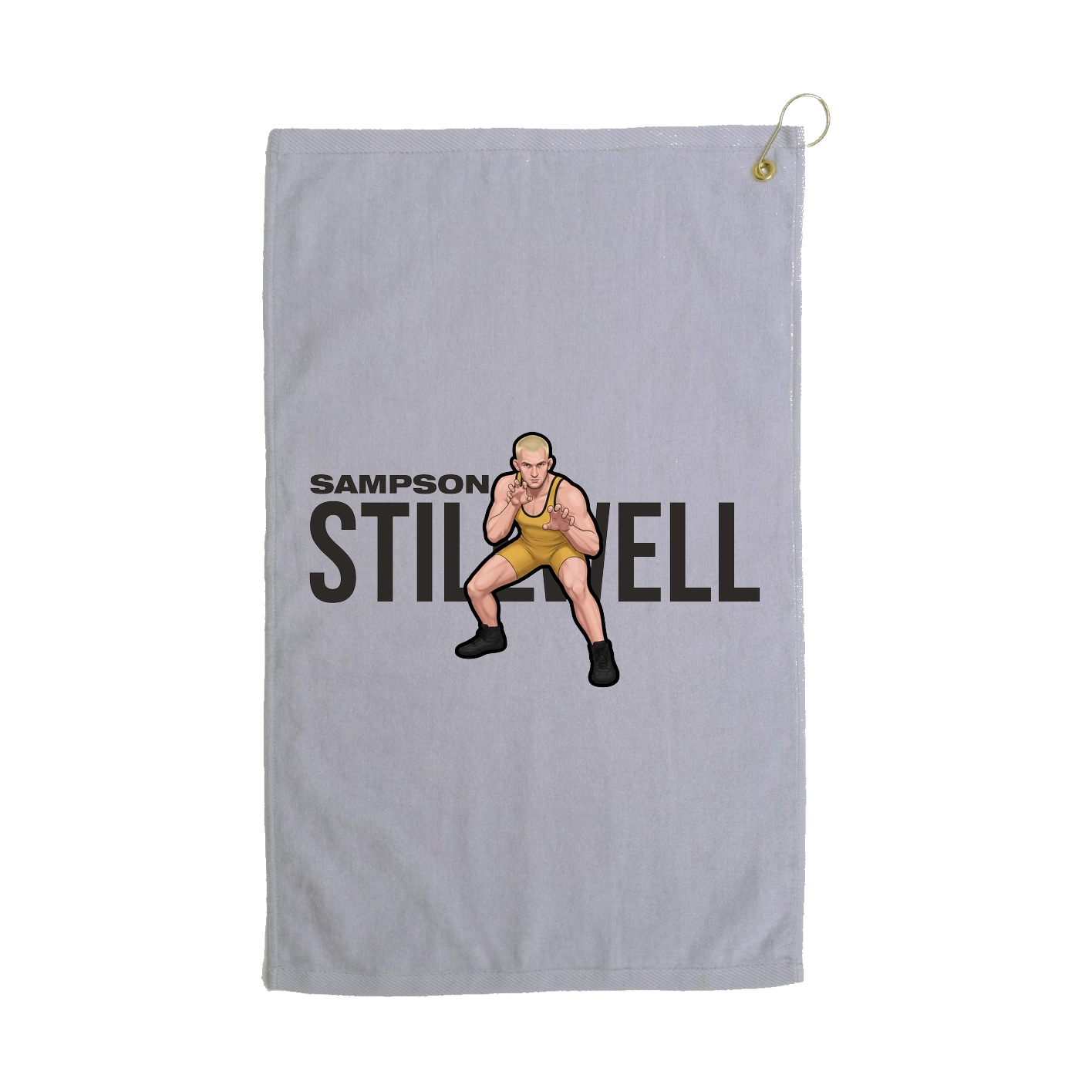 Golf Towel — Player Name in Grey
