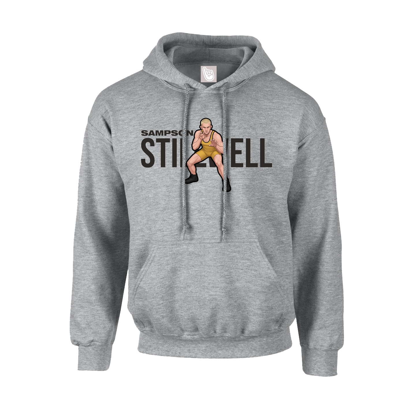 Youth Hoodie — Player Name in Grey