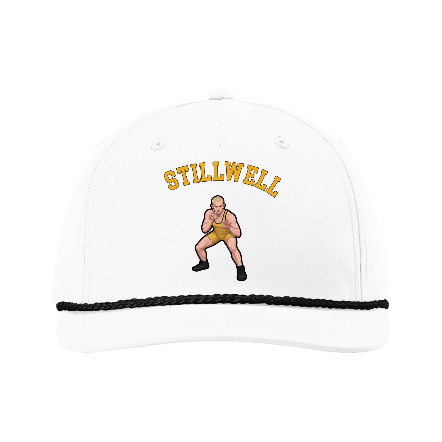 Five-Panel Classic Rope Cap — Shirsey Arch in White