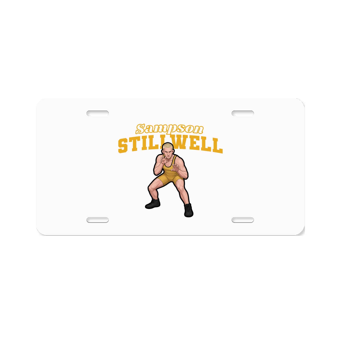 License Plate — Name Arch in Classic