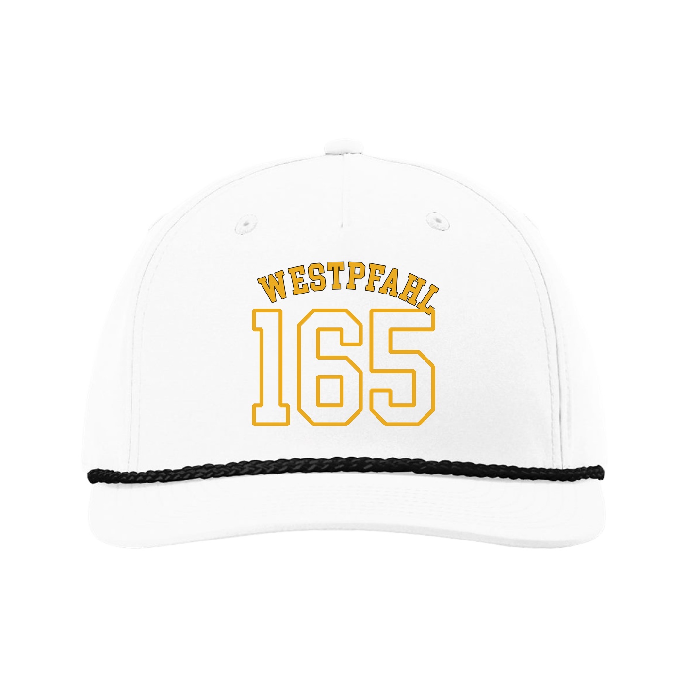 Five-Panel Classic Rope Cap — Shirsey Arch in White