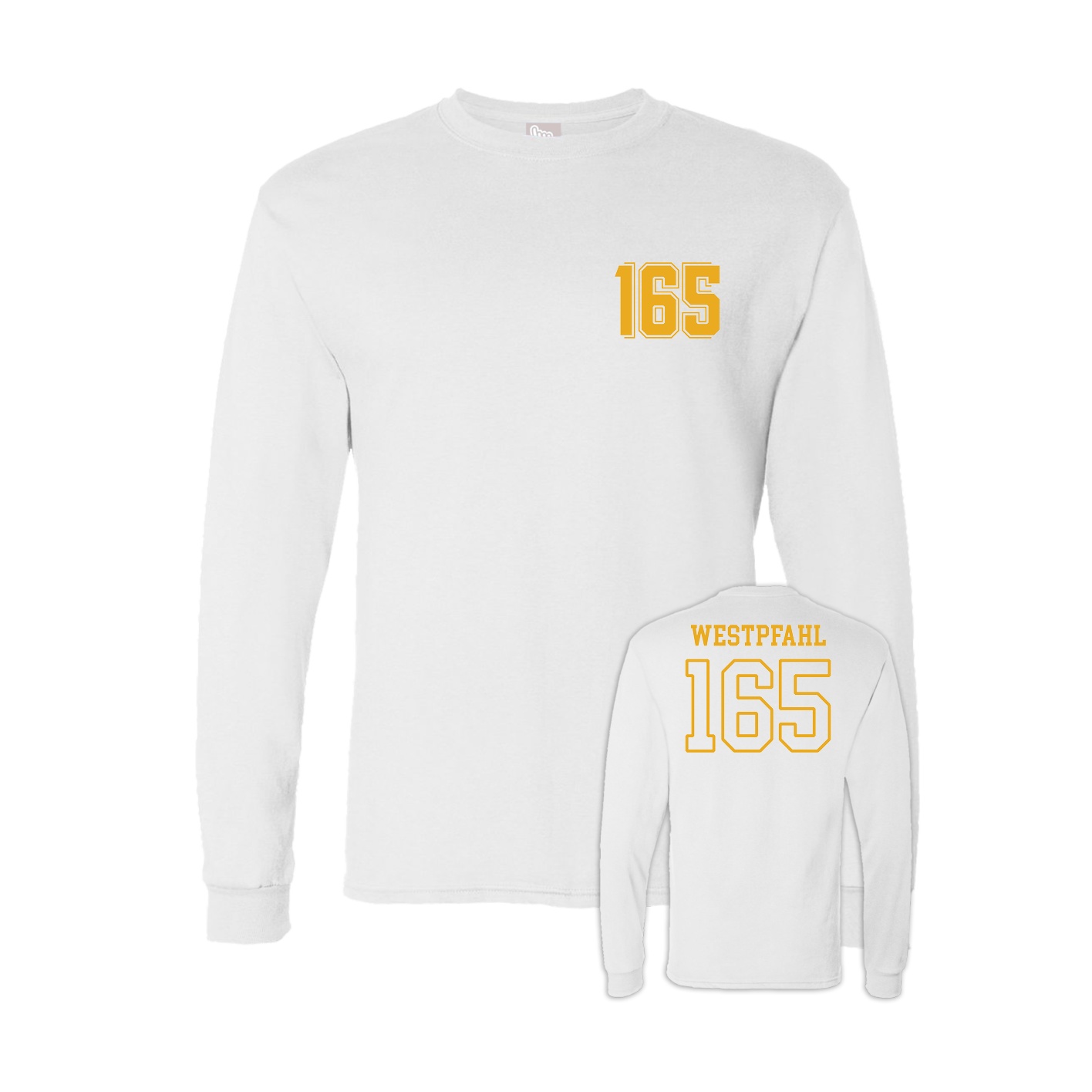 Long Sleeve Tee — Chest Back in White