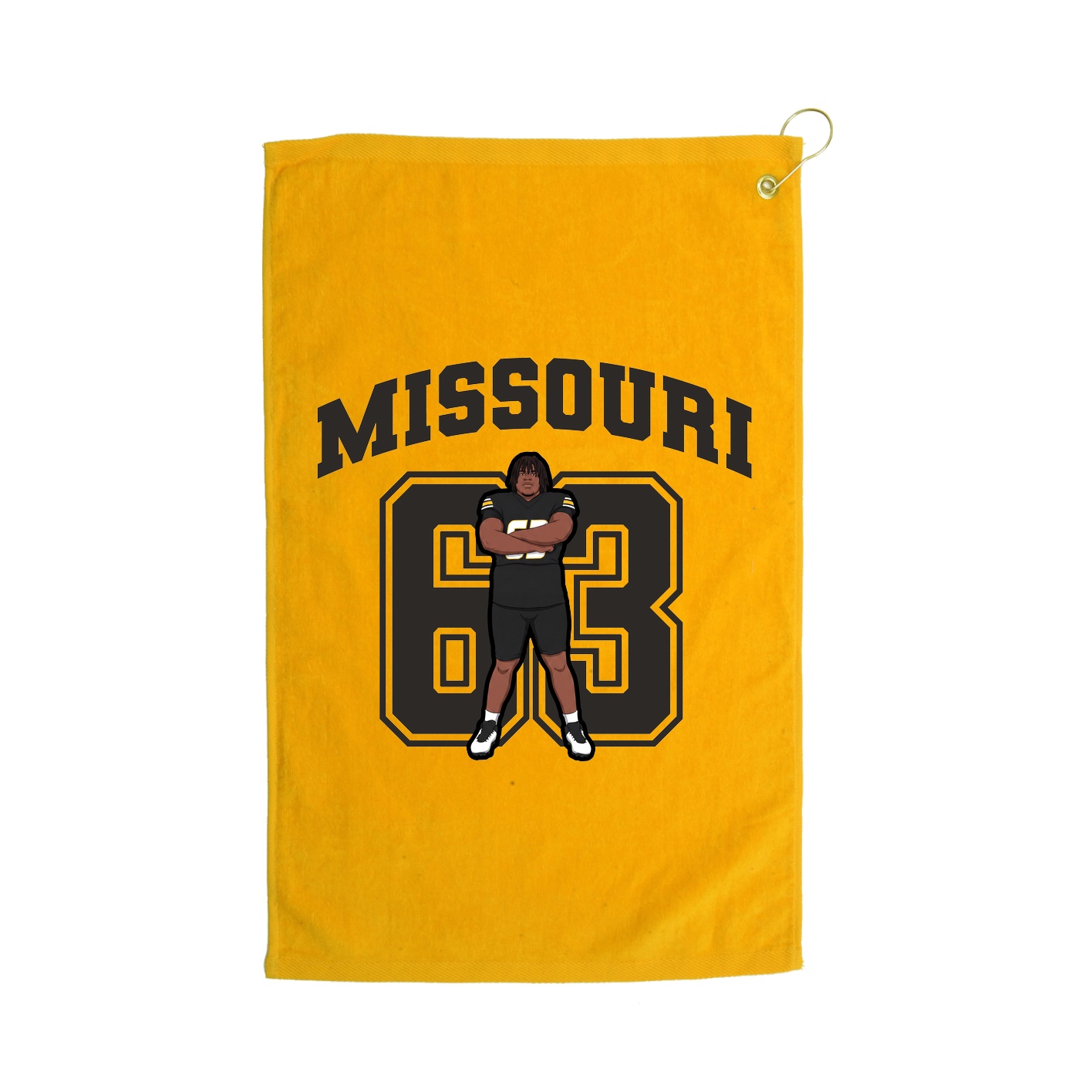Golf Towel — Number in Gold