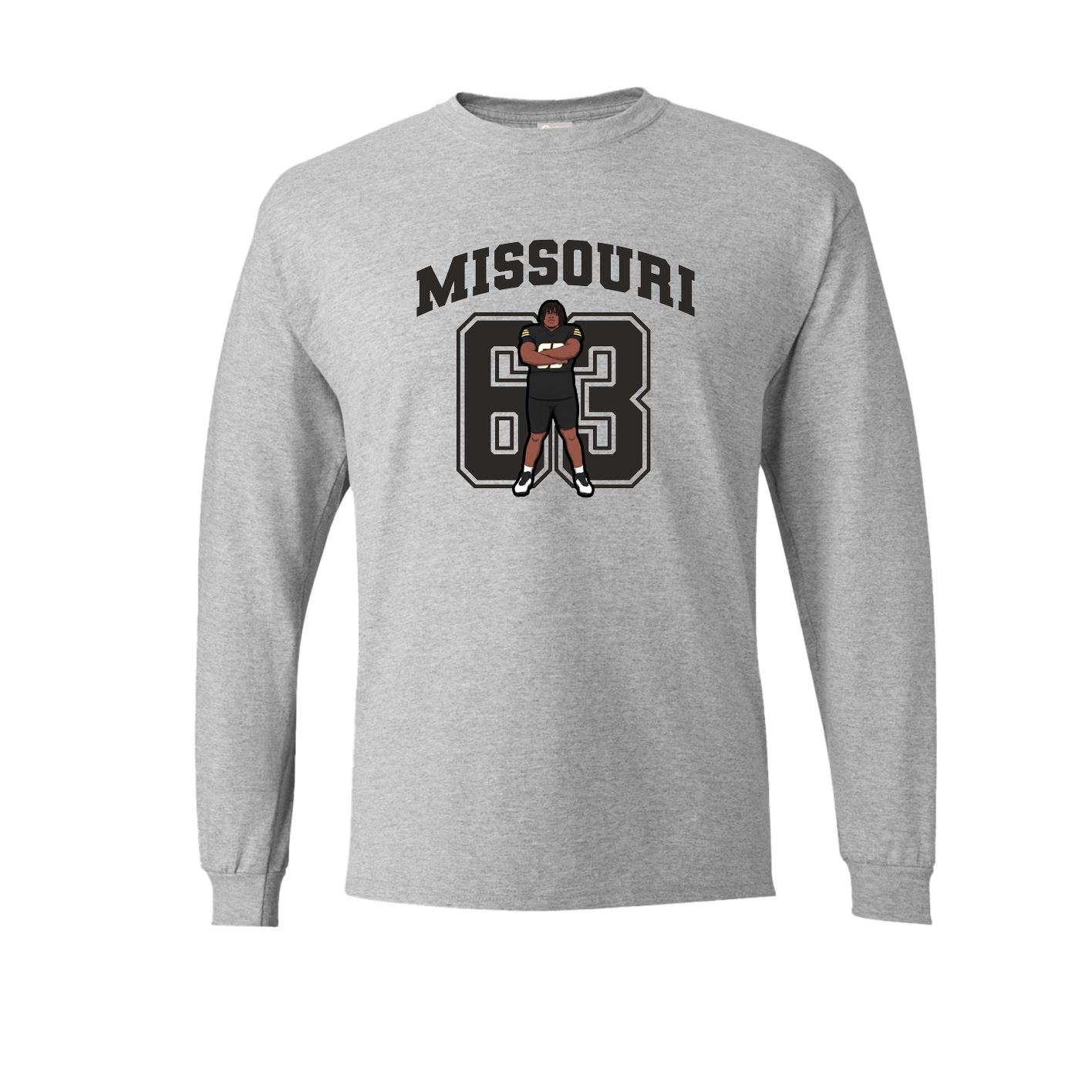 Long Sleeve Tee — Number in Grey