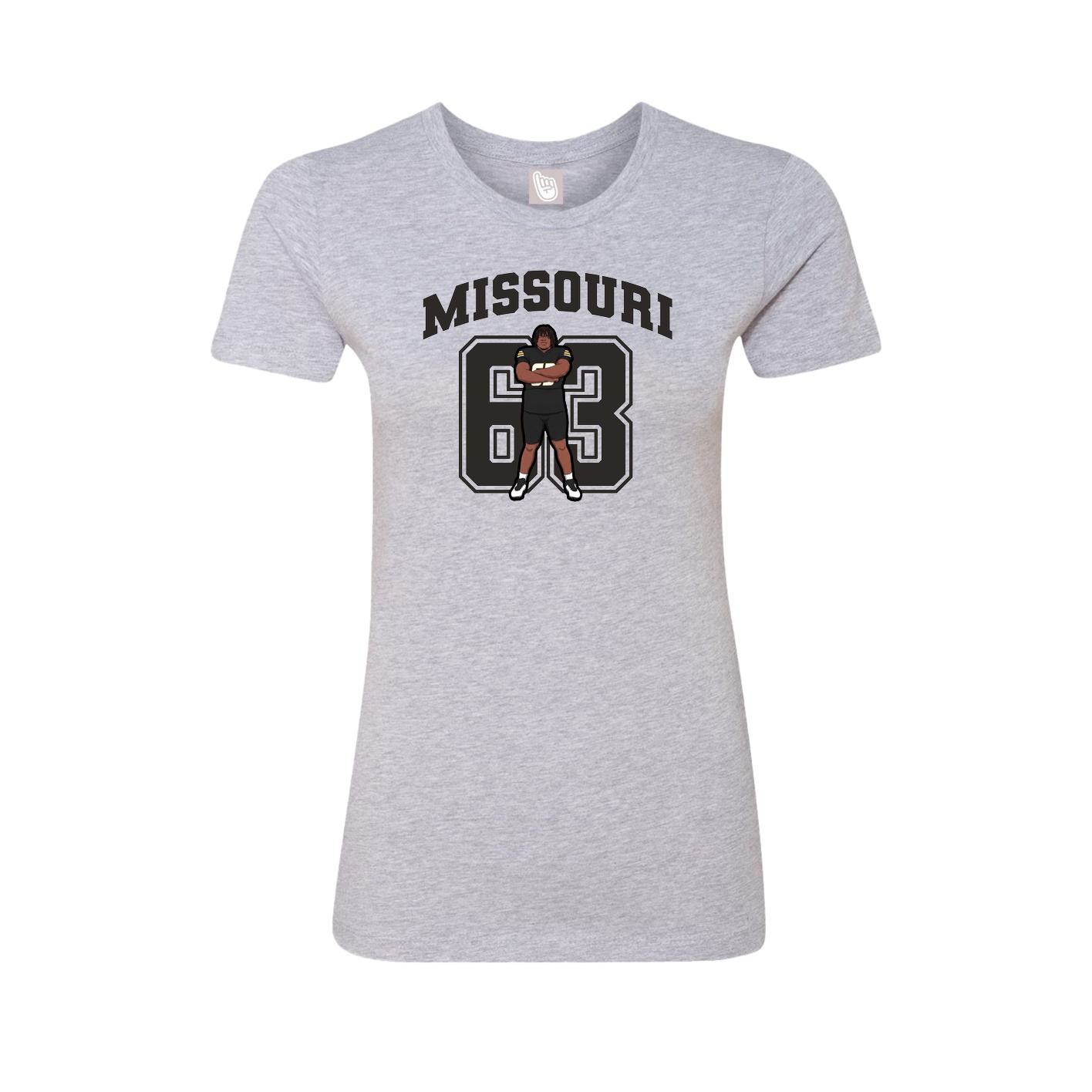 Fitted Women's Tee — Number in Grey