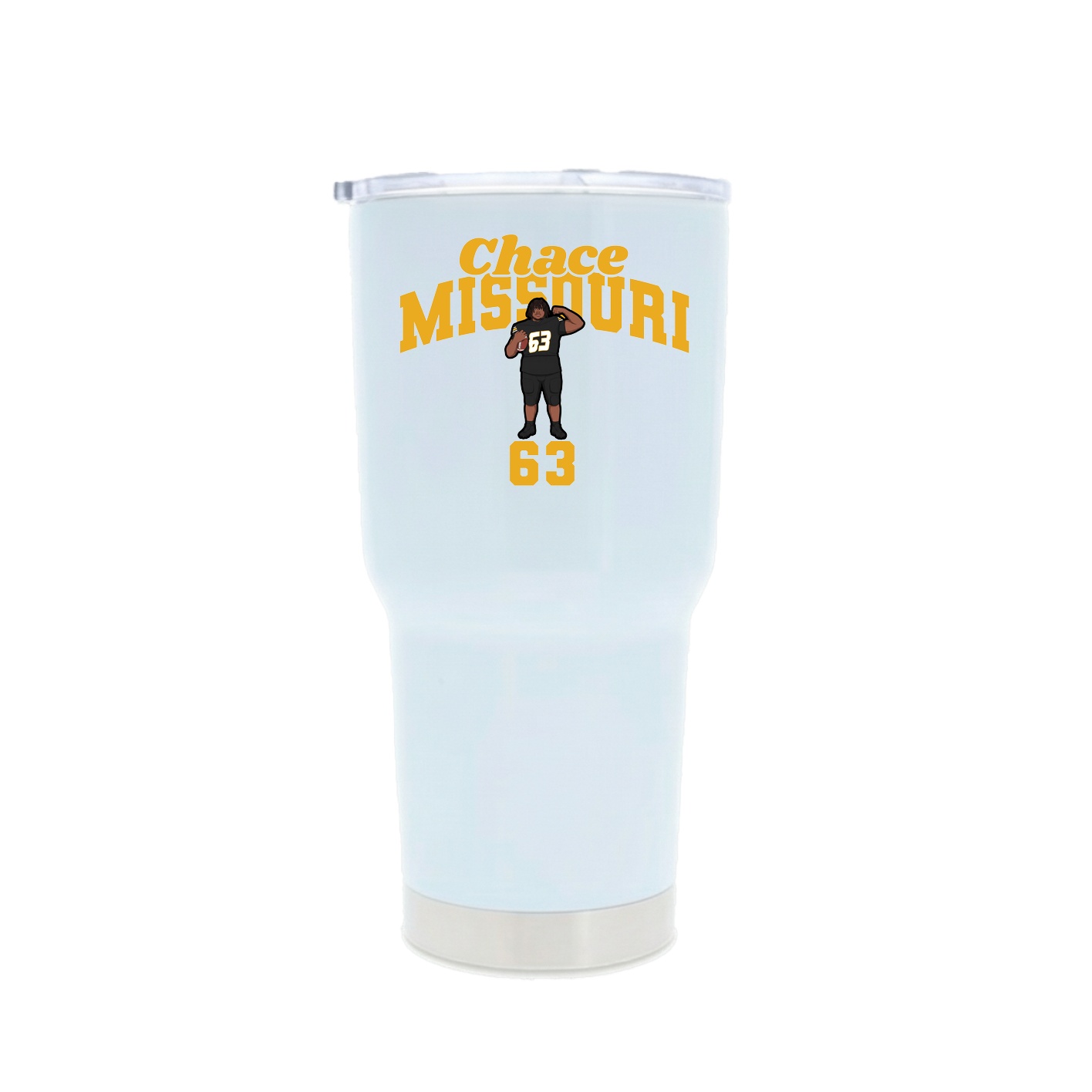 30oz Stainless Steel Tumbler — Signature Arch in White
