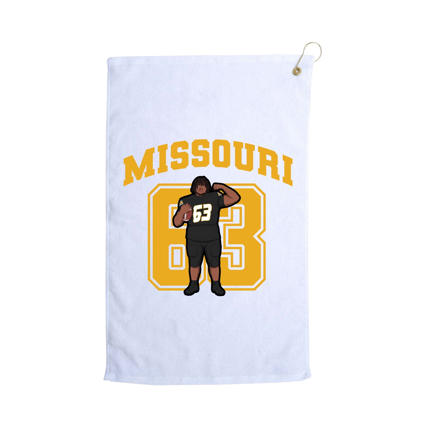 Golf Towel — Number in White