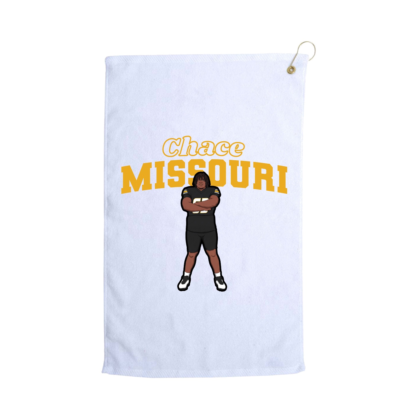 Golf Towel — Name Arch in White