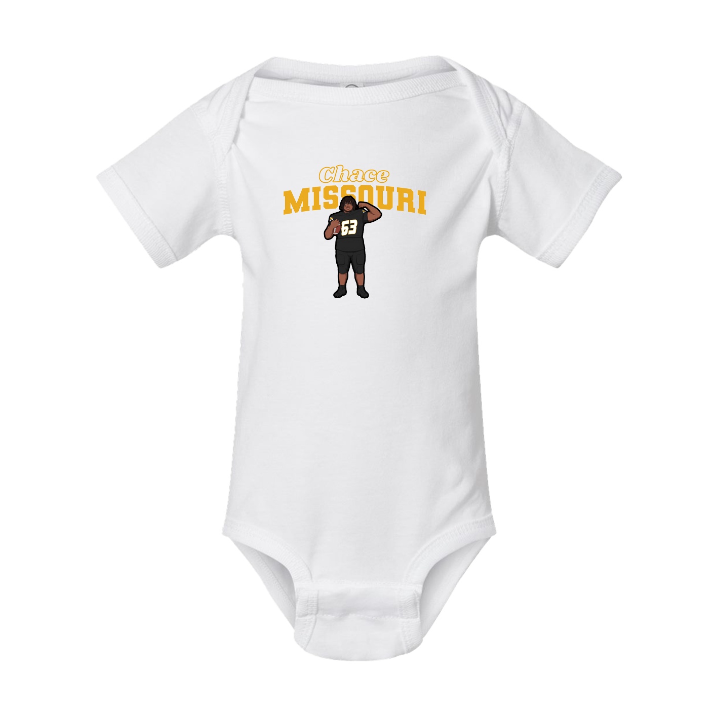 Baby Onesie — Name Arch in White