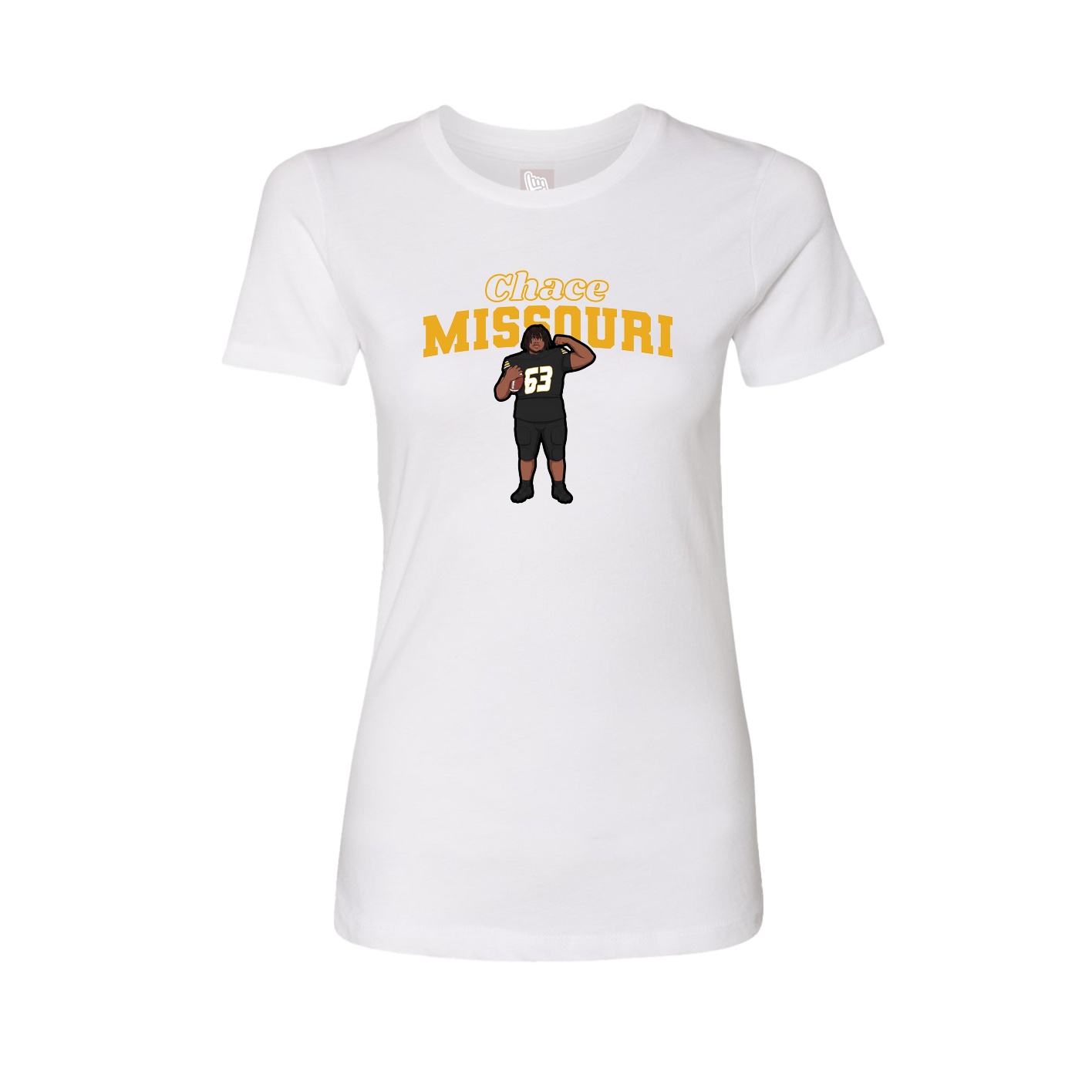 Fitted Women's Tee — Name Arch in White