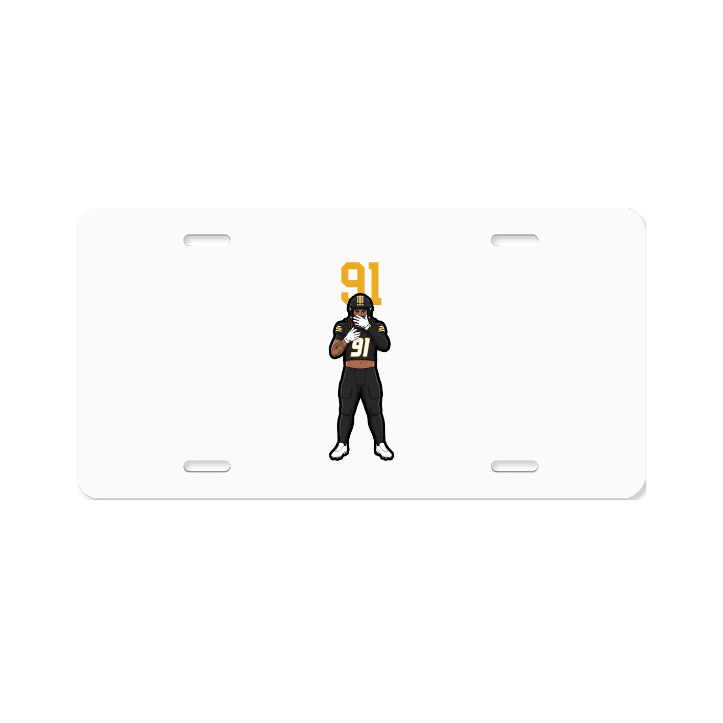License Plate — Number Top in Classic
