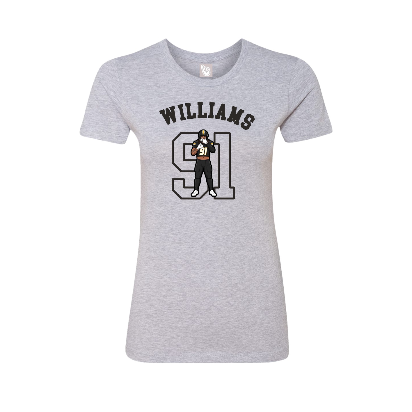 Fitted Women's Tee — Shirsey Arch in Grey