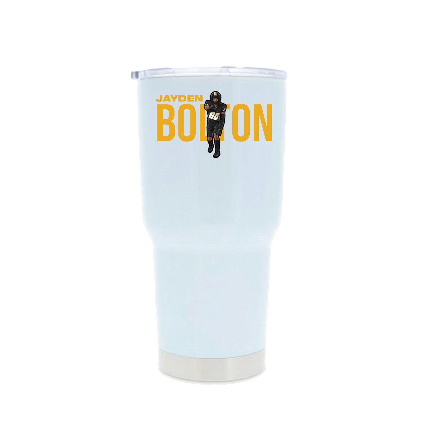30oz Stainless Steel Tumbler — Player Name in White