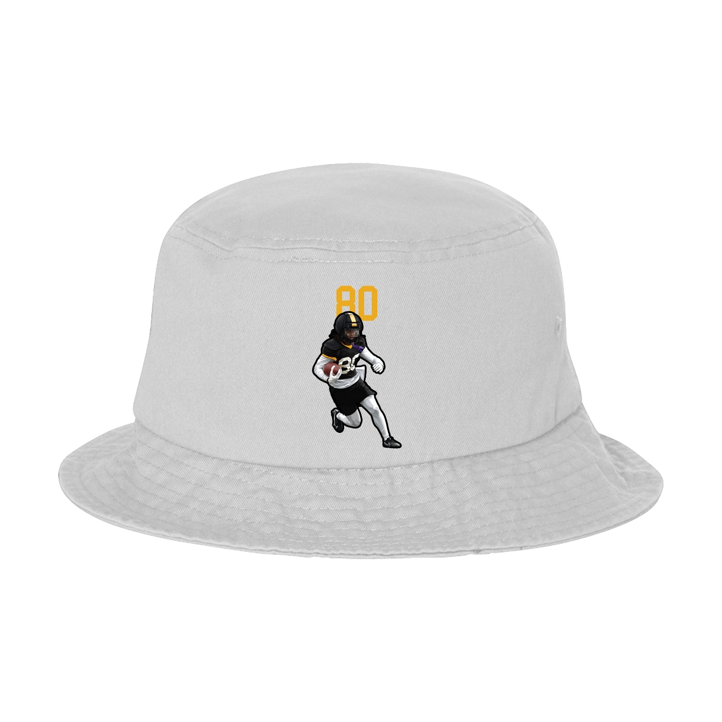 Bucket Cap — Number Top in White