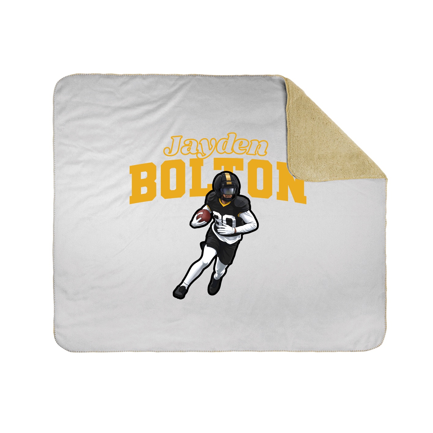 Throw Blanket — Name Arch in White
