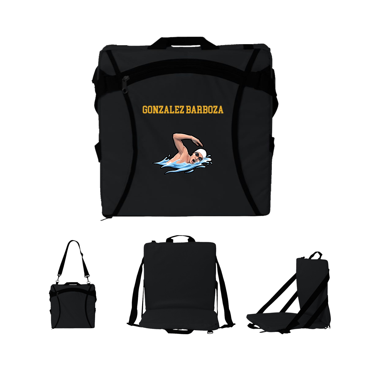Folding Stadium Seat — Shirsey in Black