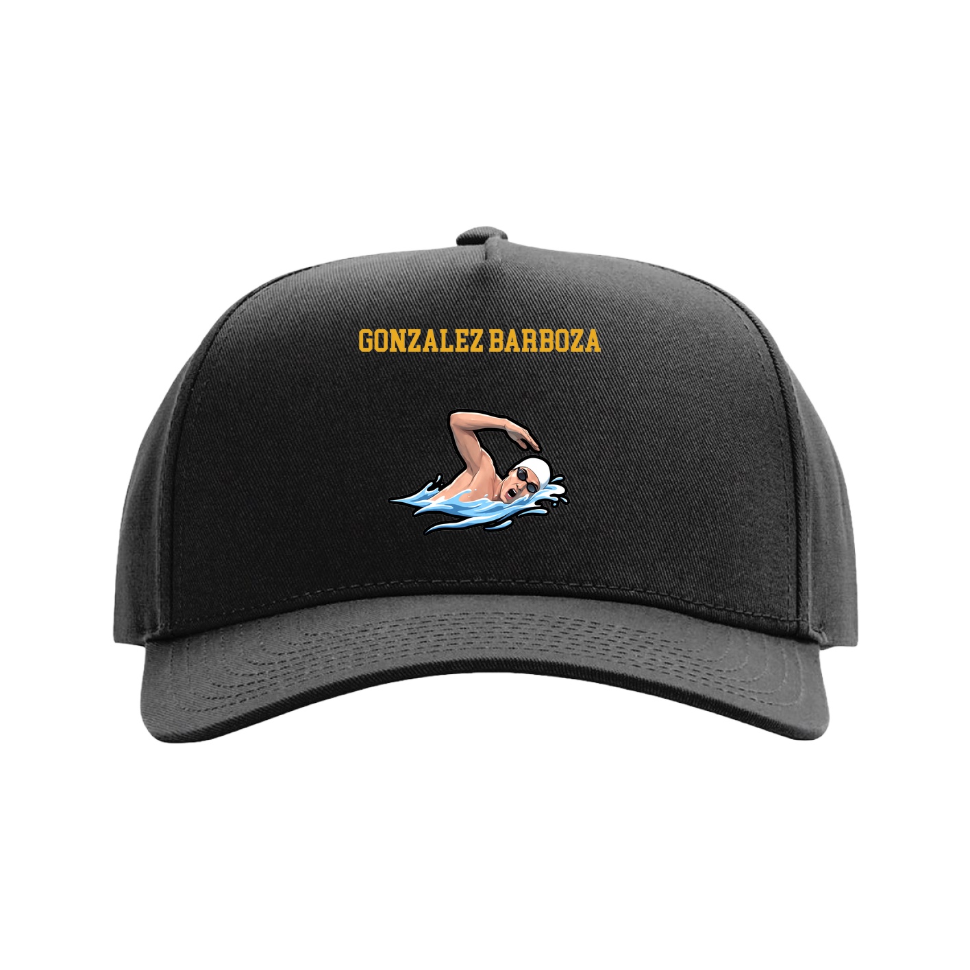 Full Fabric Five-Panel Champ Cap — Shirsey in Black