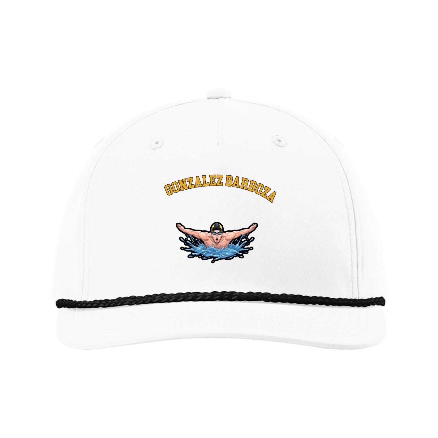 Five-Panel Classic Rope Cap — Shirsey Arch in White