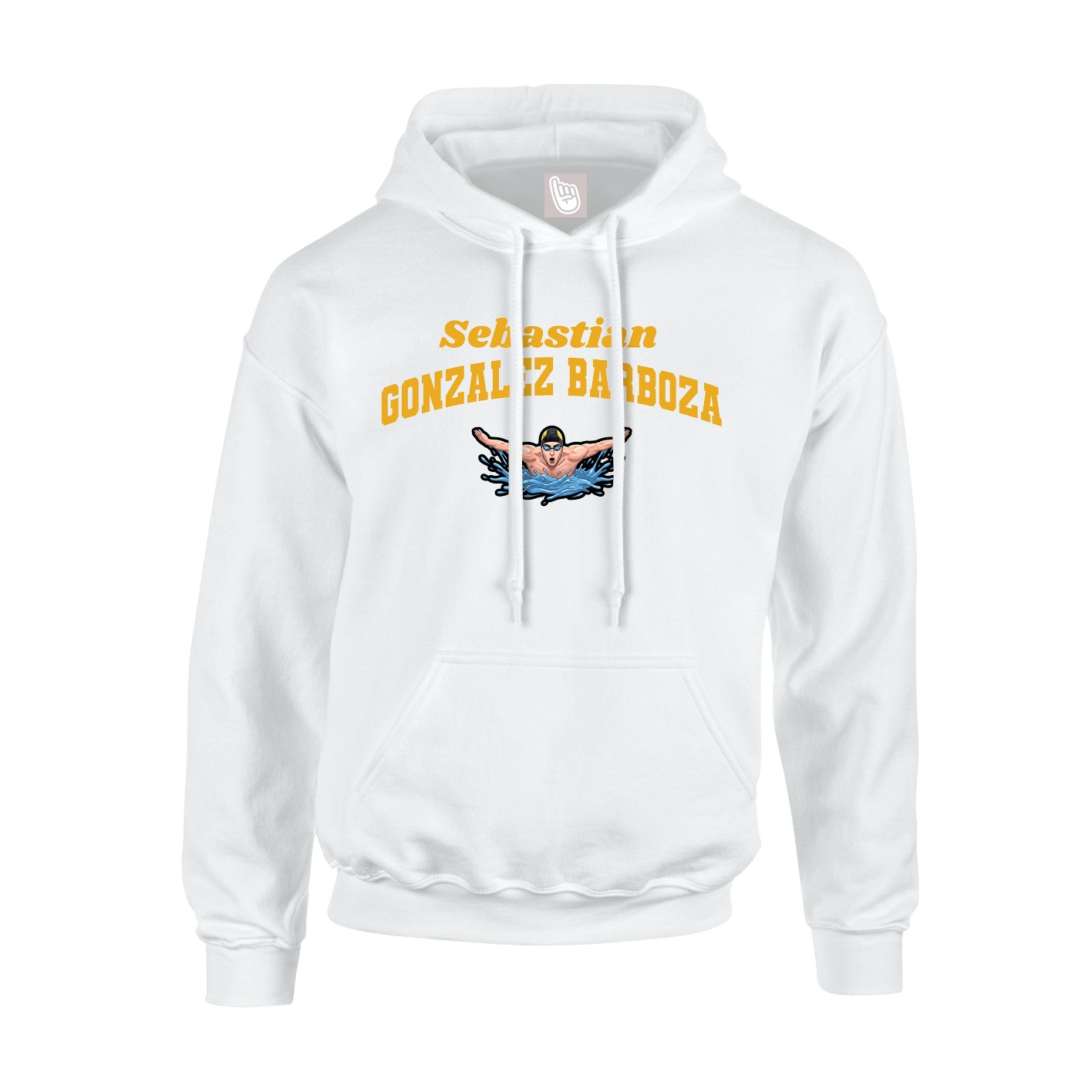 Hoodie — Signature Arch in White