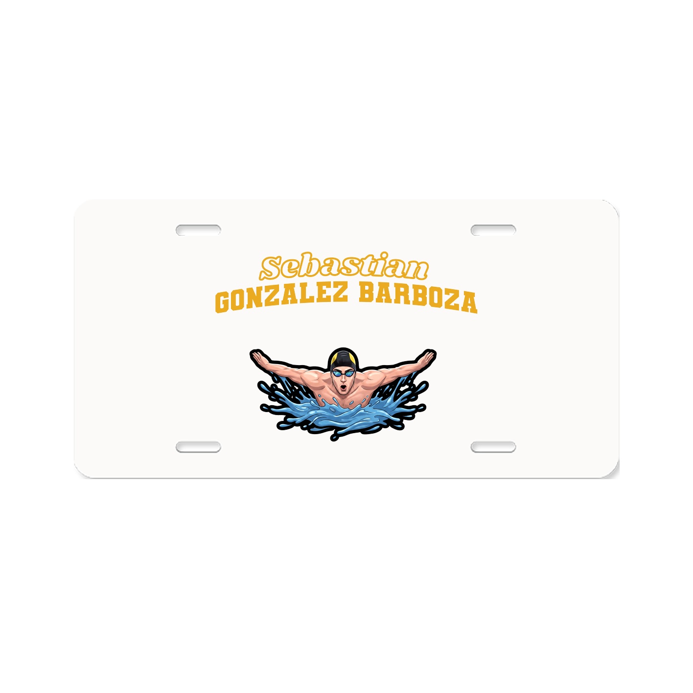 License Plate — Name Arch in Classic