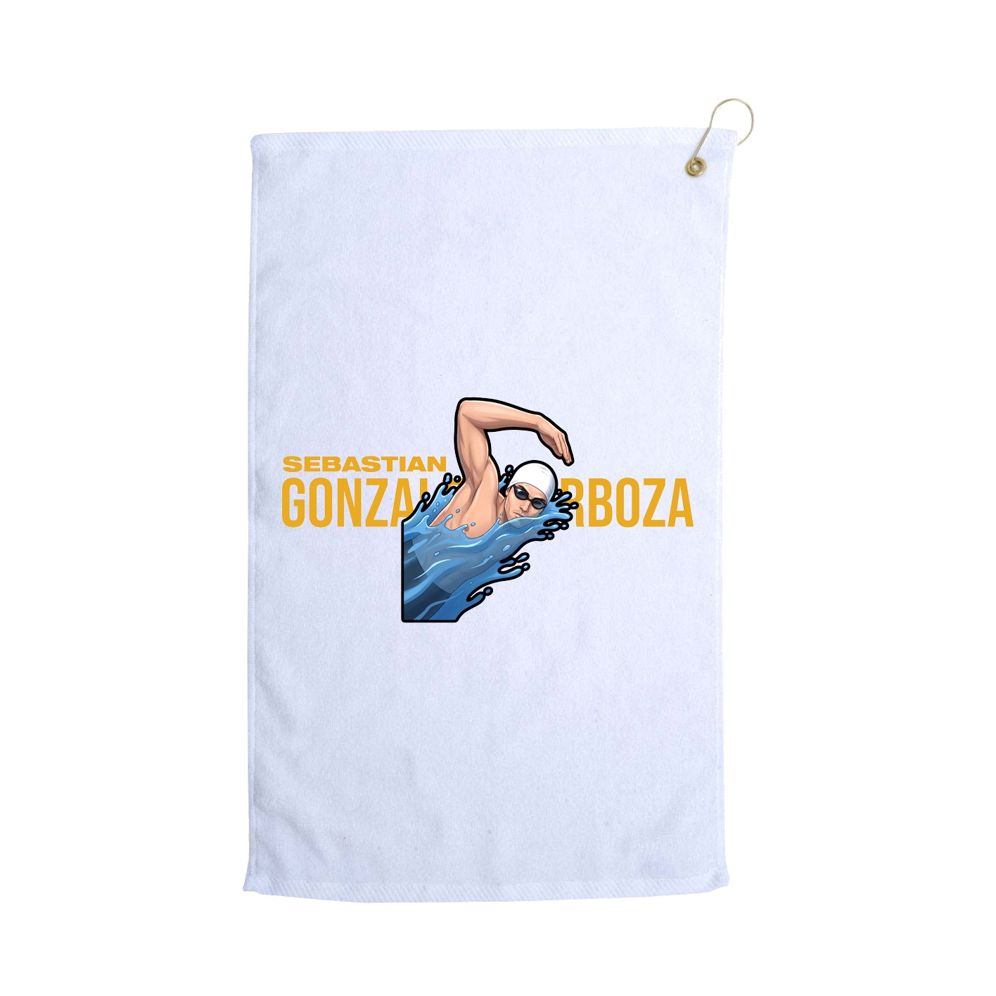 Golf Towel — Player Name in White