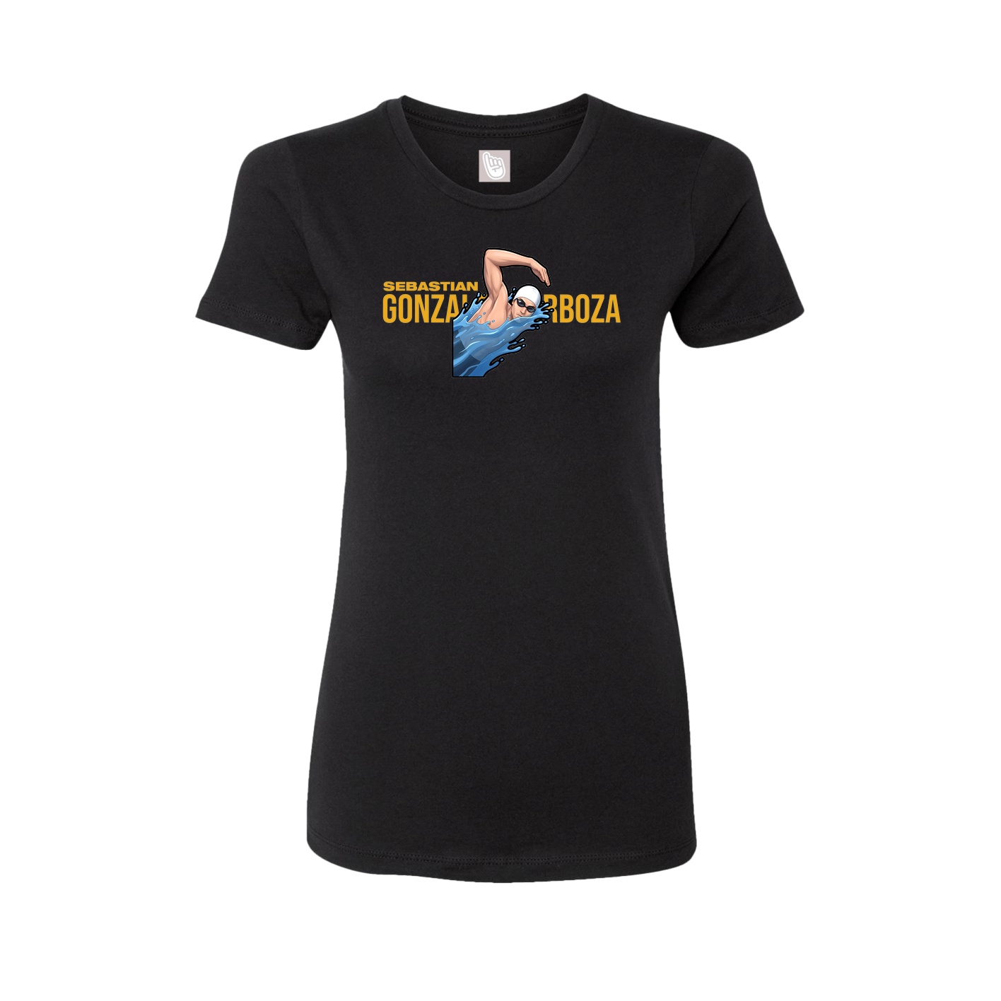 Fitted Women's Tee — Player Name in Black