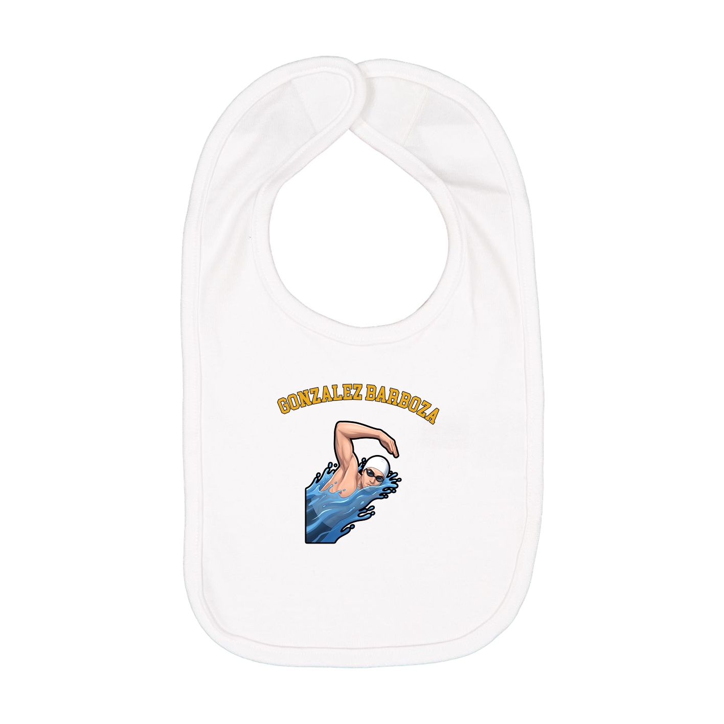 Infant Bib — Shirsey Arch in White