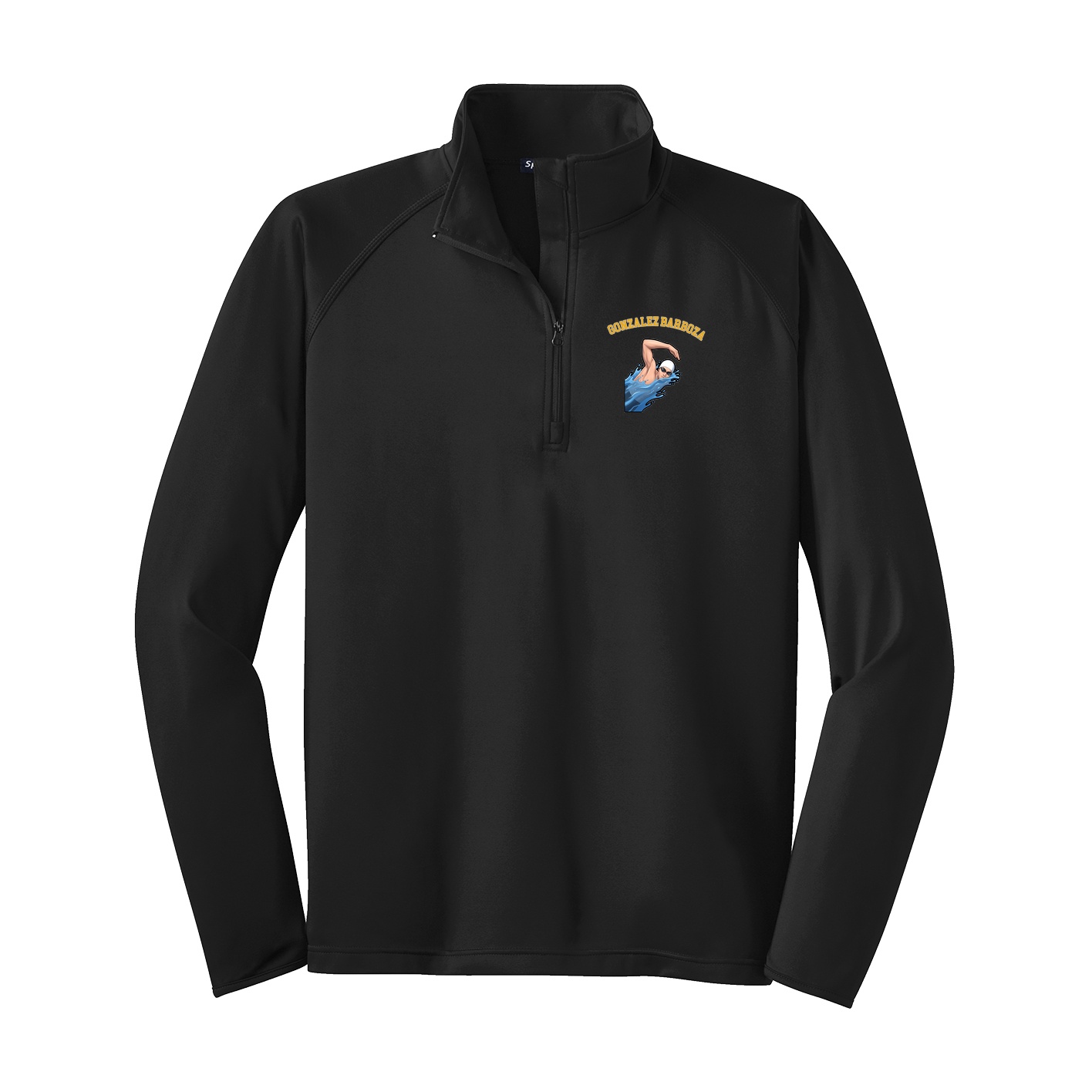 Q-Zip Pullover — Shirsey Arch in Black