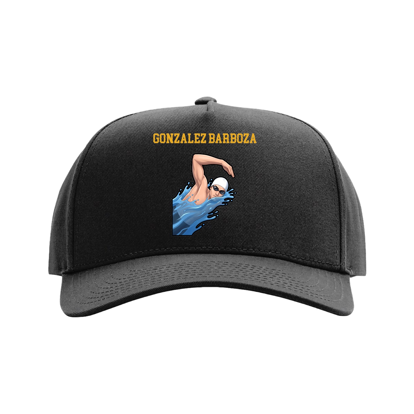 Full Fabric Five-Panel Champ Cap — Shirsey in Black