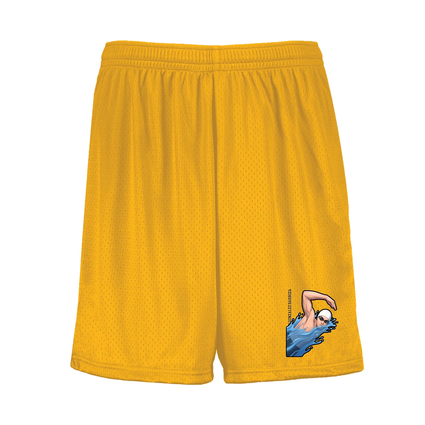 Shorts — Name Vertical in Gold
