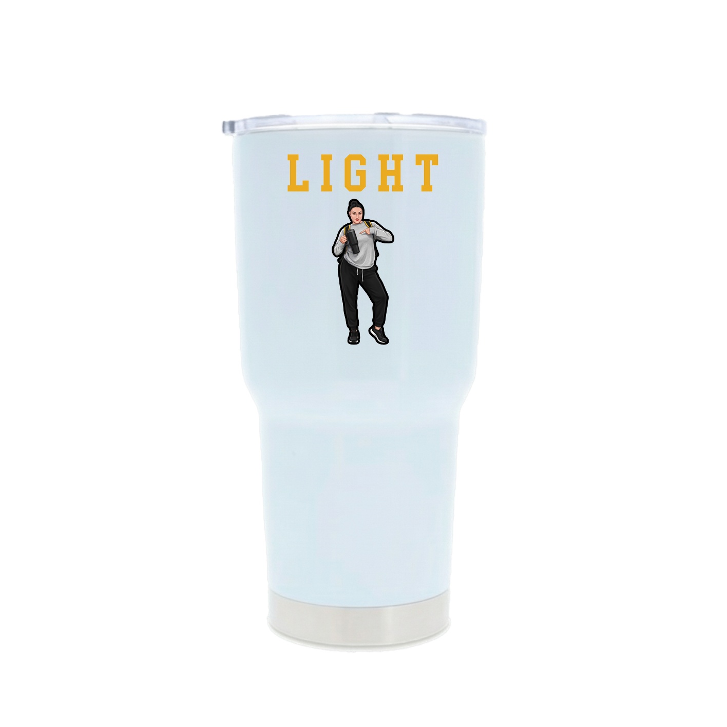 30oz Stainless Steel Tumbler — Shirsey in White