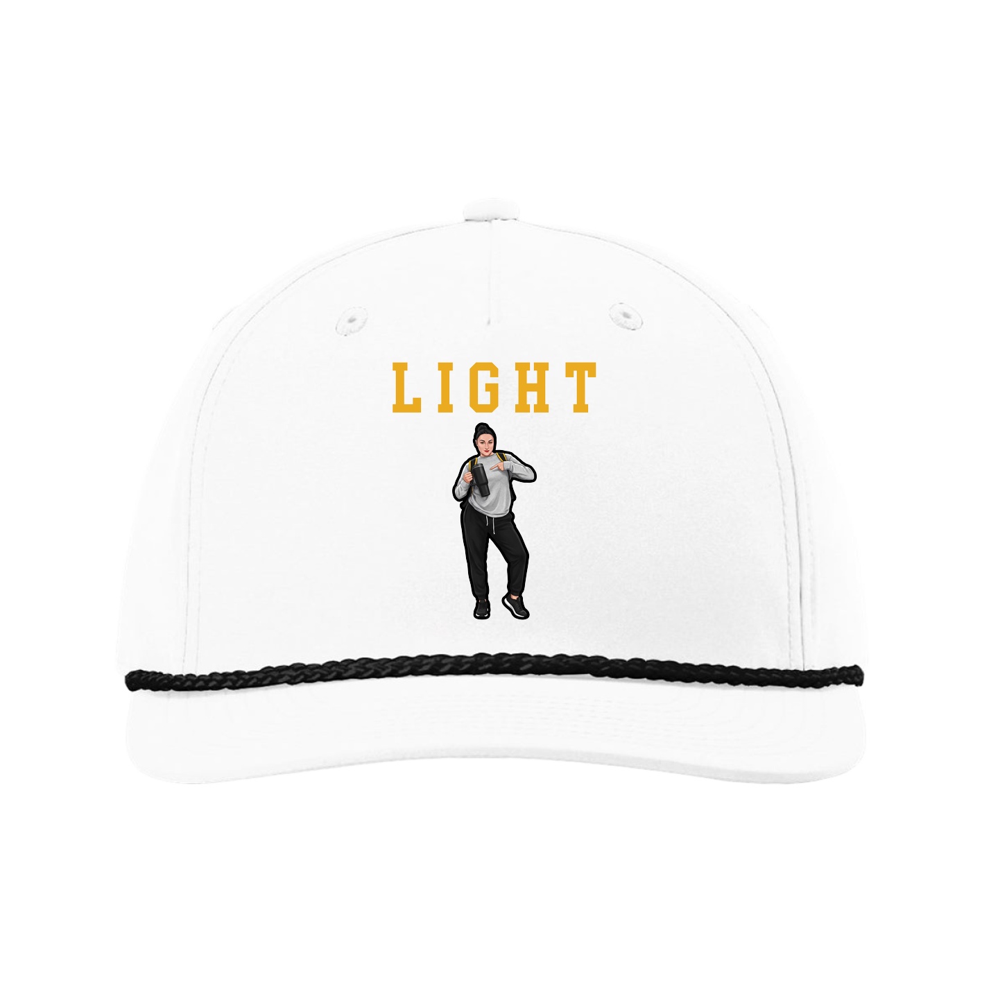 Five-Panel Classic Rope Cap — Shirsey in White