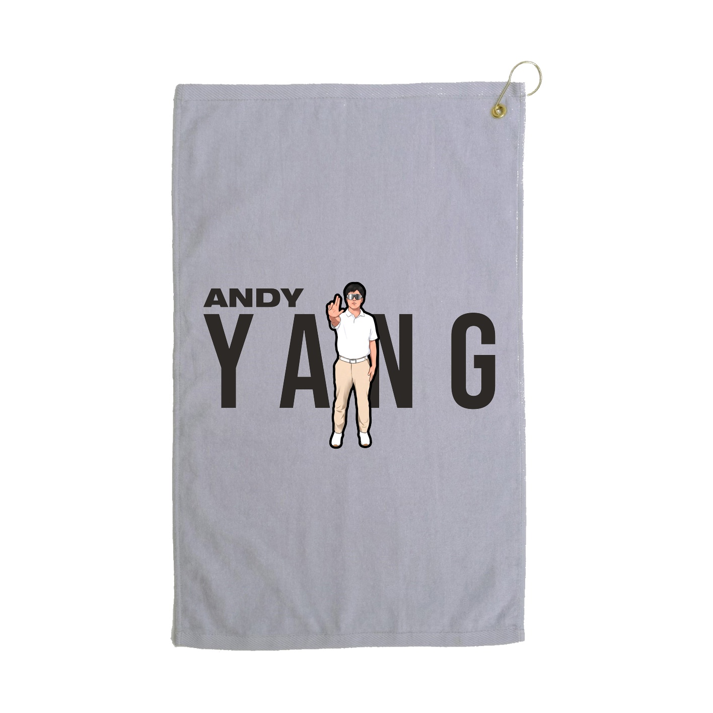 Golf Towel — Player Name in Grey