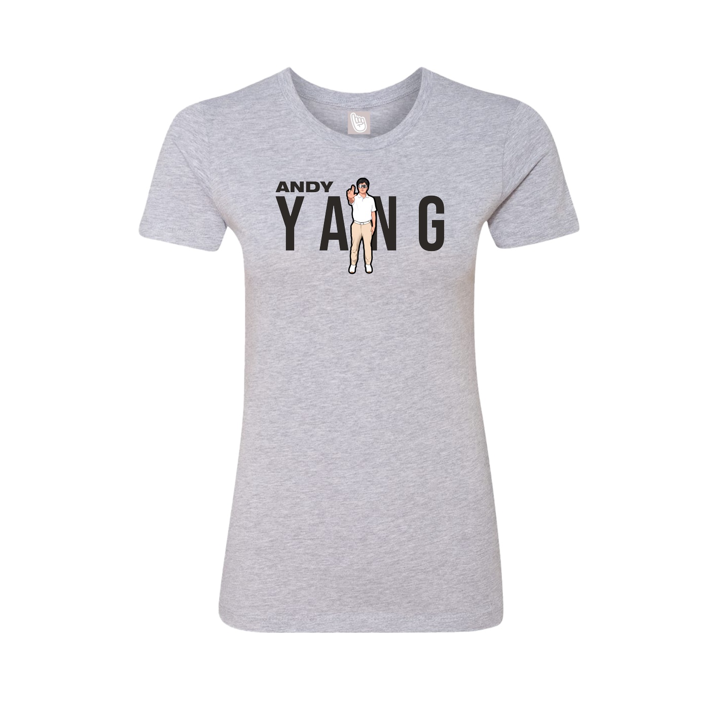 Fitted Women's Tee — Player Name in Grey