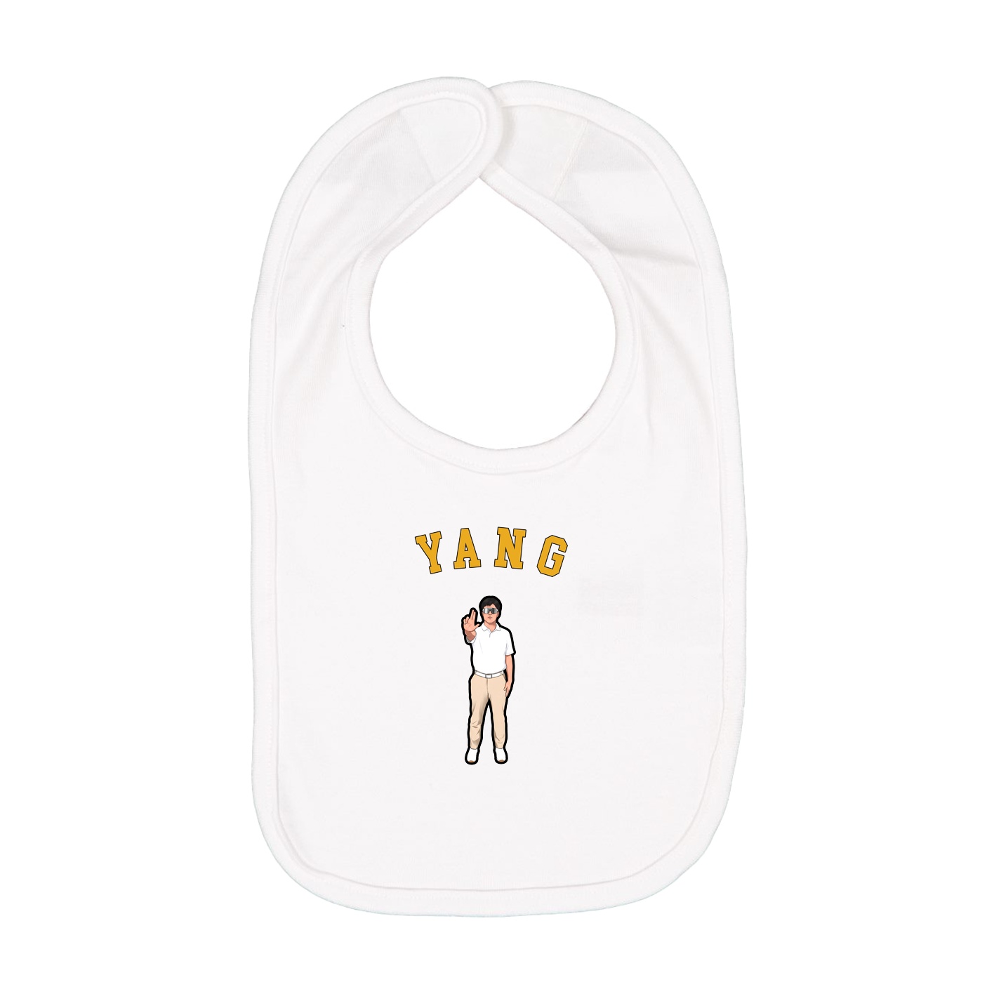 Infant Bib — Shirsey Arch in White
