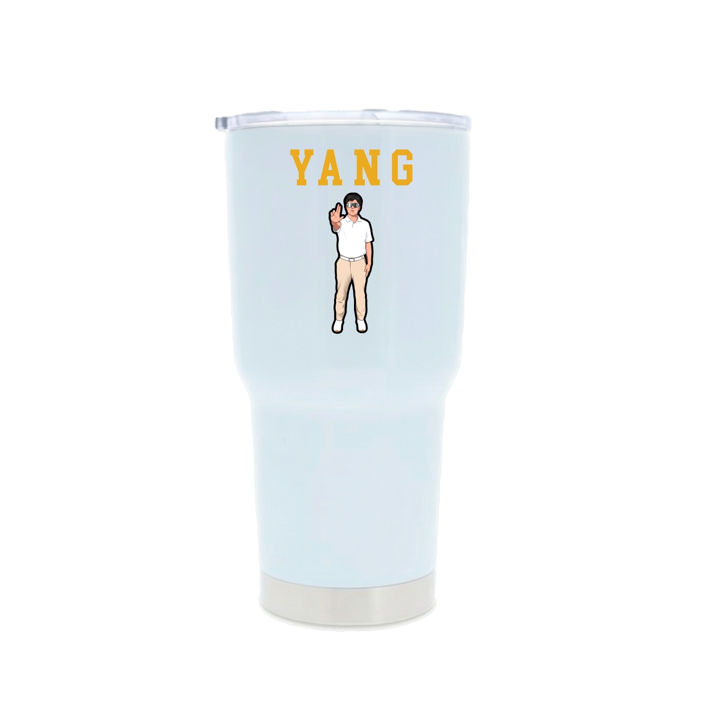 30oz Stainless Steel Tumbler — Shirsey in White