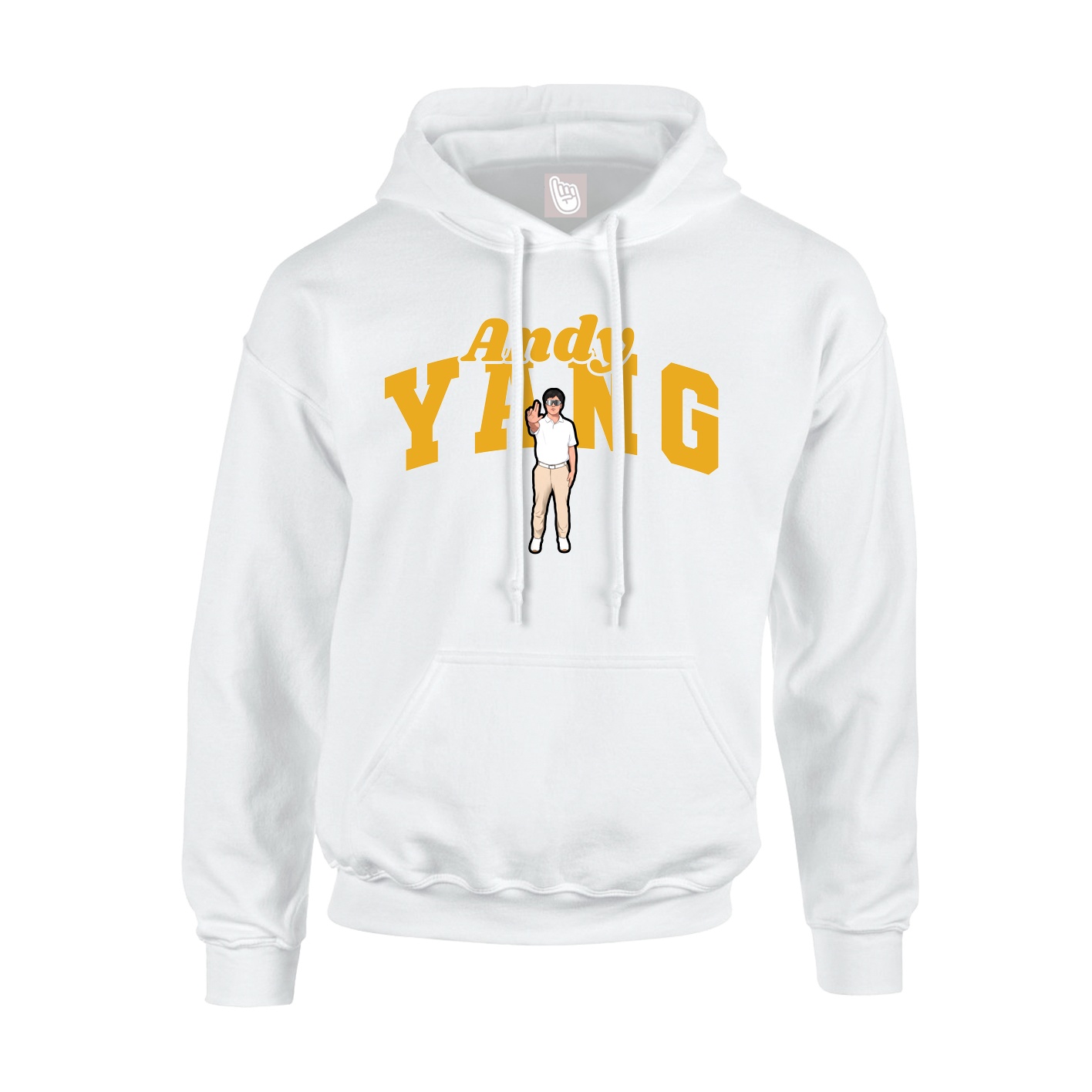 Hoodie — Signature Arch in White