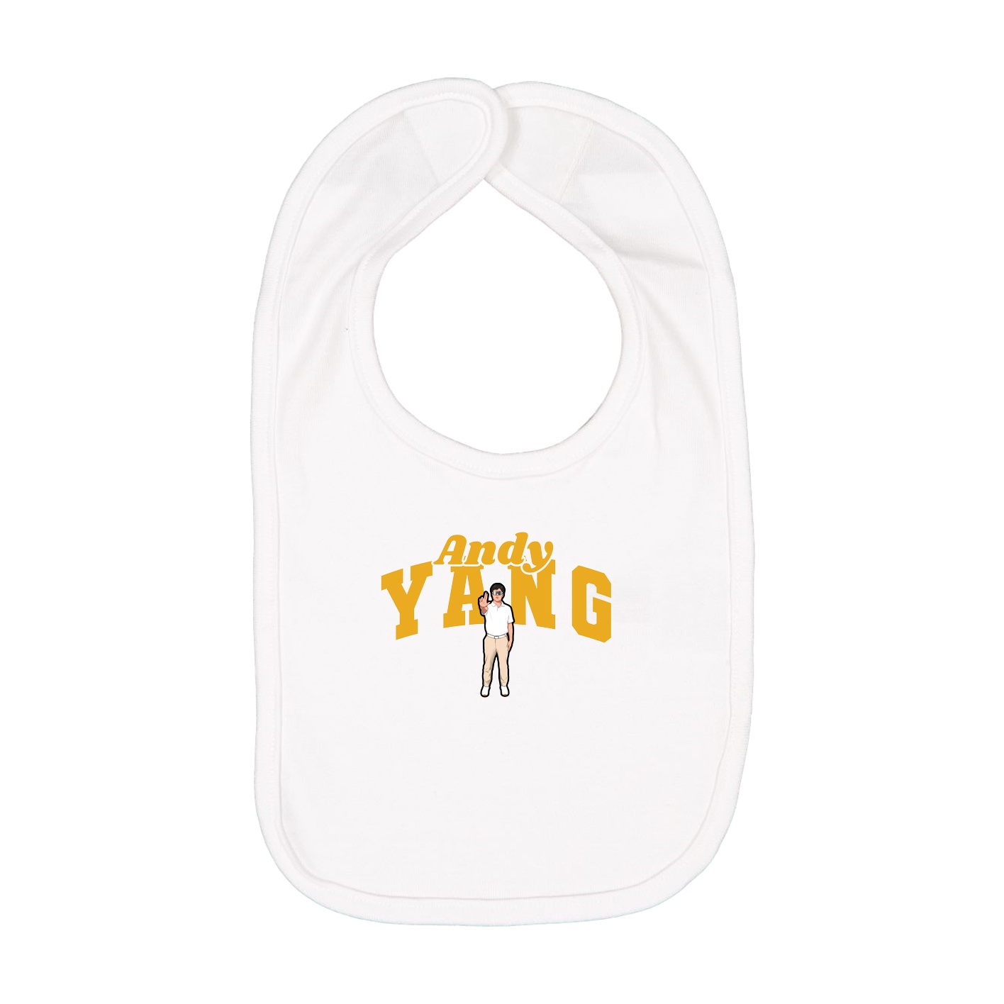 Infant Bib — Signature Arch in White