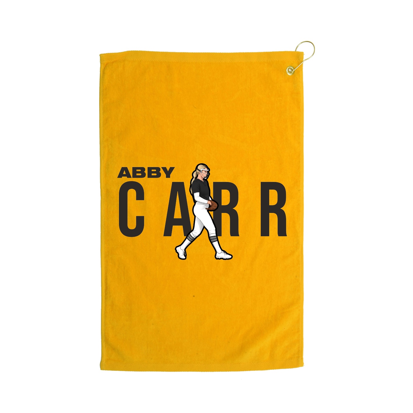 Golf Towel — Player Name in Gold