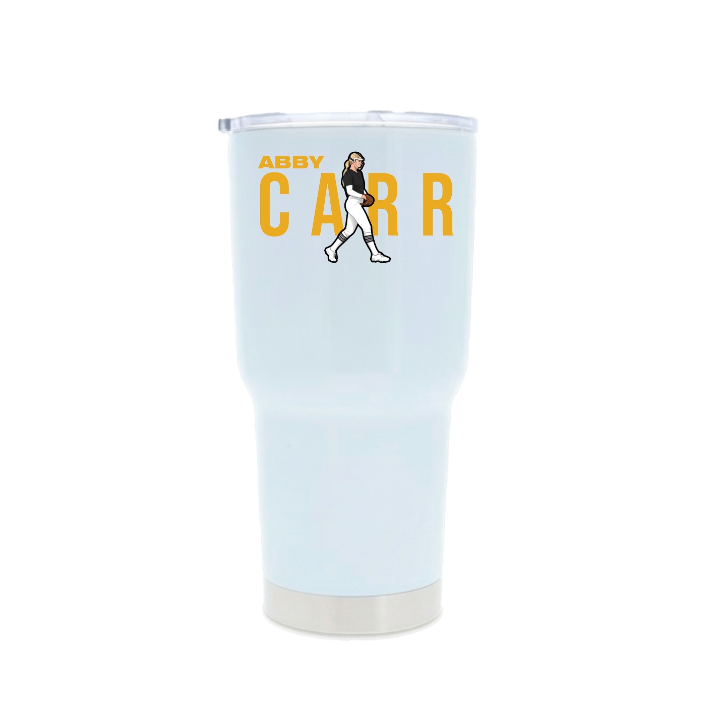 30oz Stainless Steel Tumbler — Player Name in White