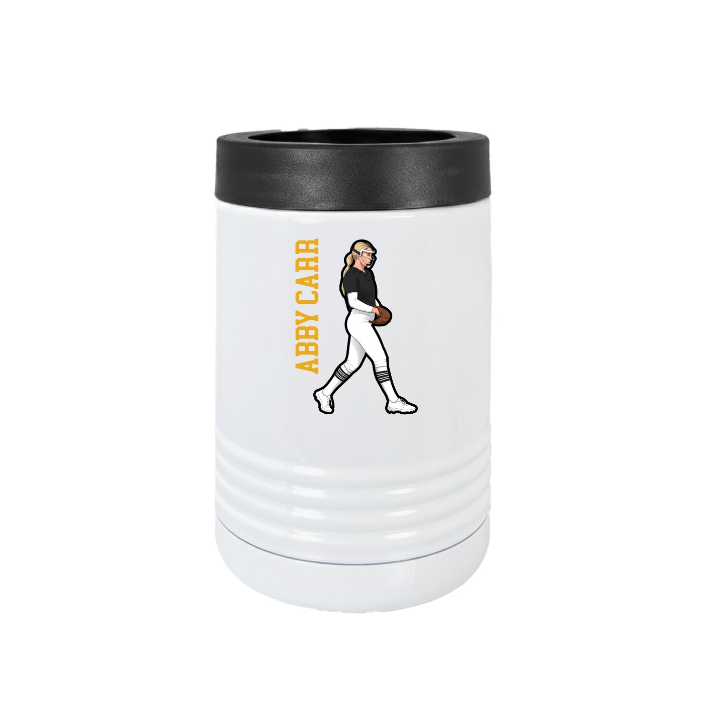 Beverage Holder — Name Vertical in White