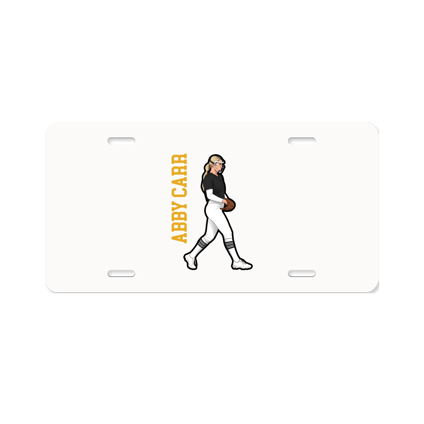 License Plate — Name Vertical in Classic