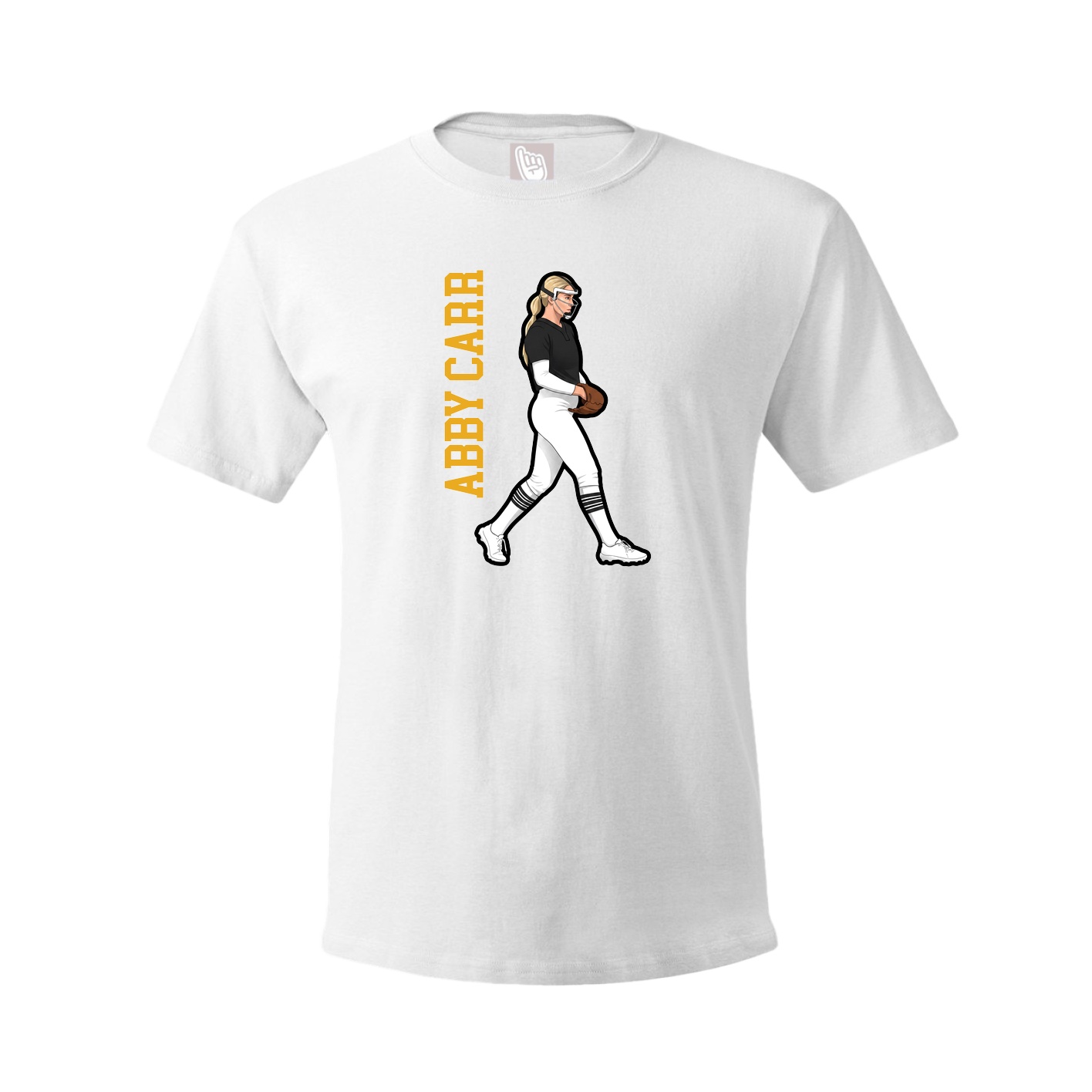 Youth Tee — Name Vertical in White