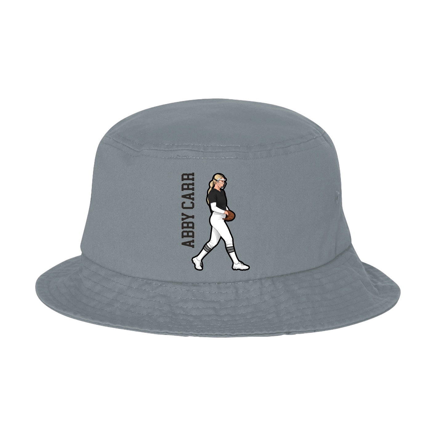 Bucket Cap — Name Vertical in Grey