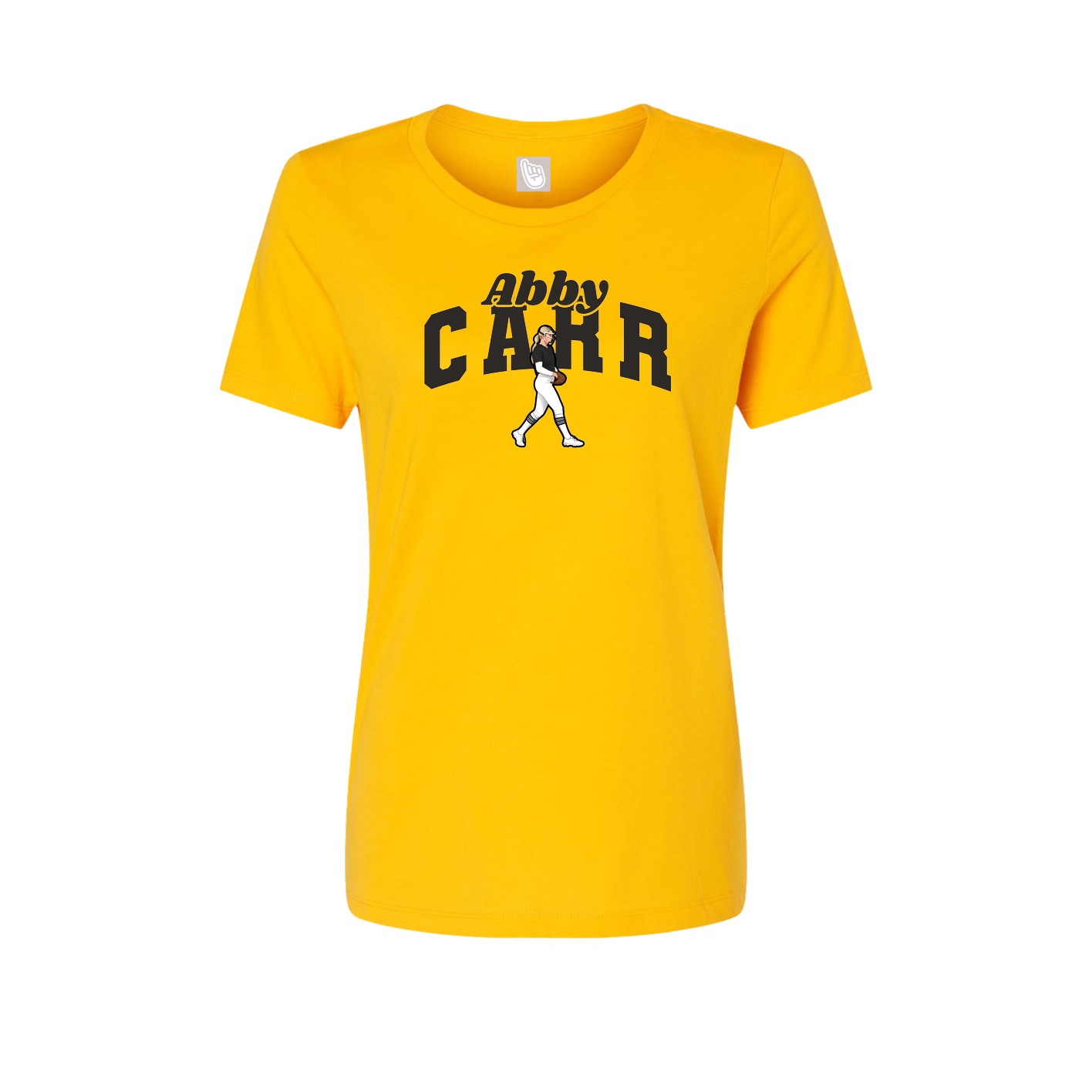 Fitted Women's Tee — Signature Arch in Gold